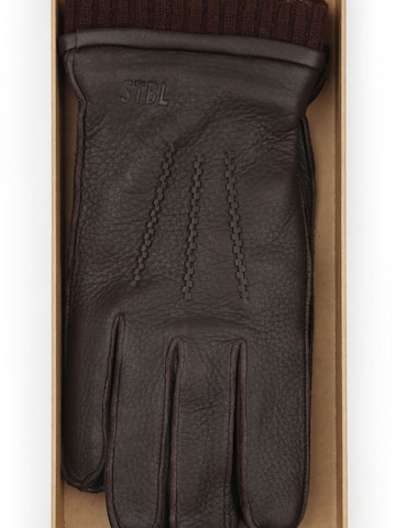 Suitable Full Finger Gloves in Brown