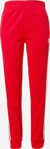 Effilé Pantalon 'Adicolor Classics Cuffed' ADIDAS ORIGINALS en rouge : devant