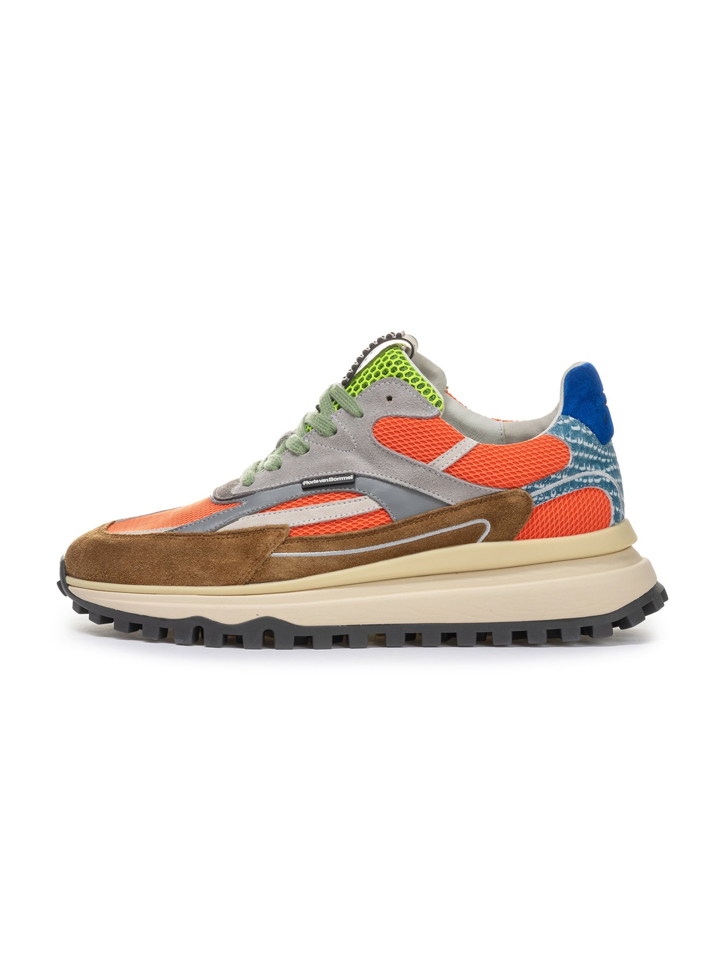 Floris van Bommel Sneakers 'DE GRIPPER 02' in Brown / Grey / Light green / Orange, Item view