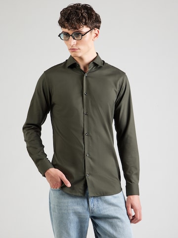 JACK & JONES Slim Fit Риза 'JPRBLAParker' в зелено: отпред