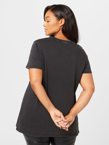 ONLY Carmakoma T-Shirt 'MIKO AZTEC' in Schwarz