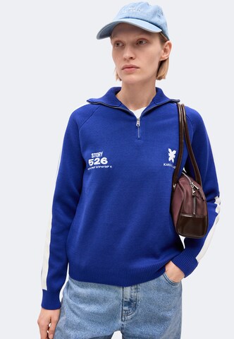 Karo Kauer Pullover in Blau