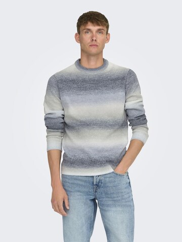 Only & Sons Trui 'ONSTimber' in Grijs: voorkant