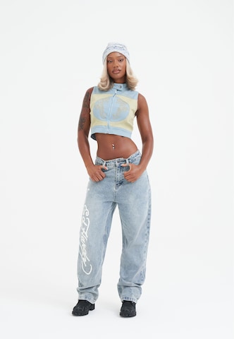 Ed Hardy Jacke 'Tiger Moto' in Blau