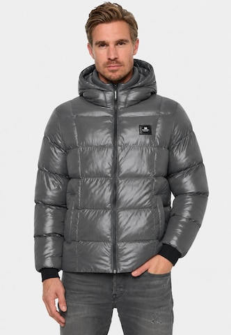 Rusty Neal Steppjacke in Grau: Vorderseite