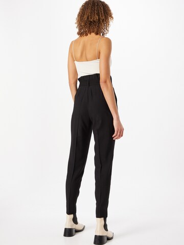 VILA Regular Pleat-Front Pants 'KAYLAN' in Black