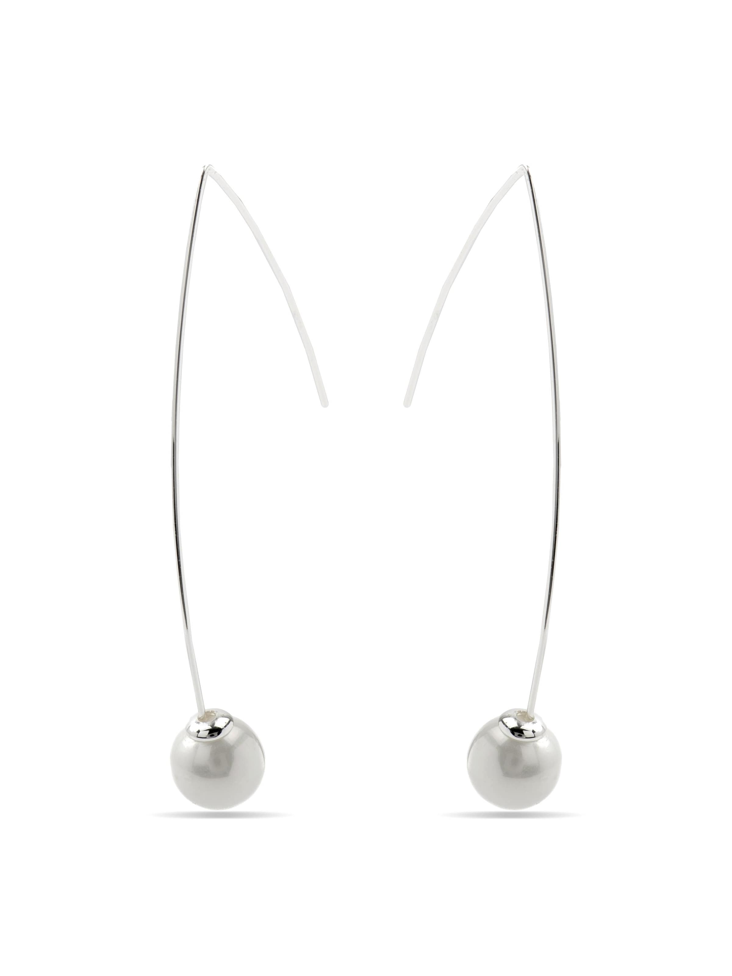 Luxenter - Brincos 'Gesis' em branco: frente