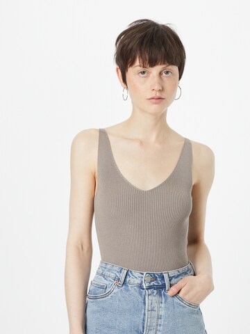 JDY Knitted Top 'NANNA' in Grey: front