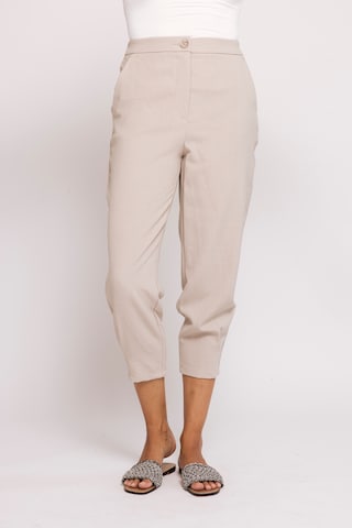 Zhrill Loose fit Pants in Beige: front