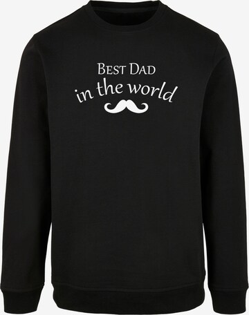 Merchcode Sweatshirt 'Fathers Day - Best dad in the world 2' in Black: front