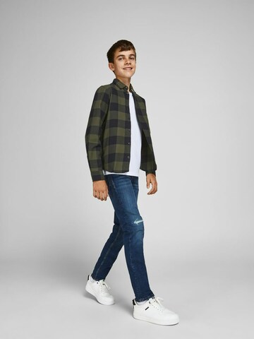 žalia Jack & Jones Junior Standartinis modelis Marškiniai 'Gingham'