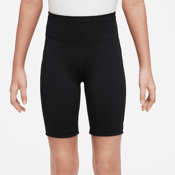 NIKE Skinny Sporthose in Schwarz