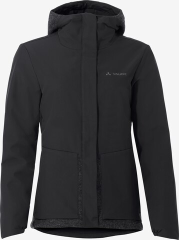 VAUDE Outdoor Jacket in Black: front