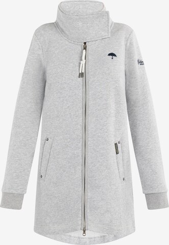 Schmuddelwedda Zip-Up Hoodie in Grey: front