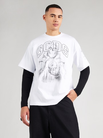 GCDS Shirt in Wit: voorkant