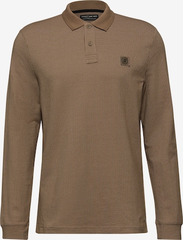 Street One MEN Poloshirt in Braun: Vorderseite