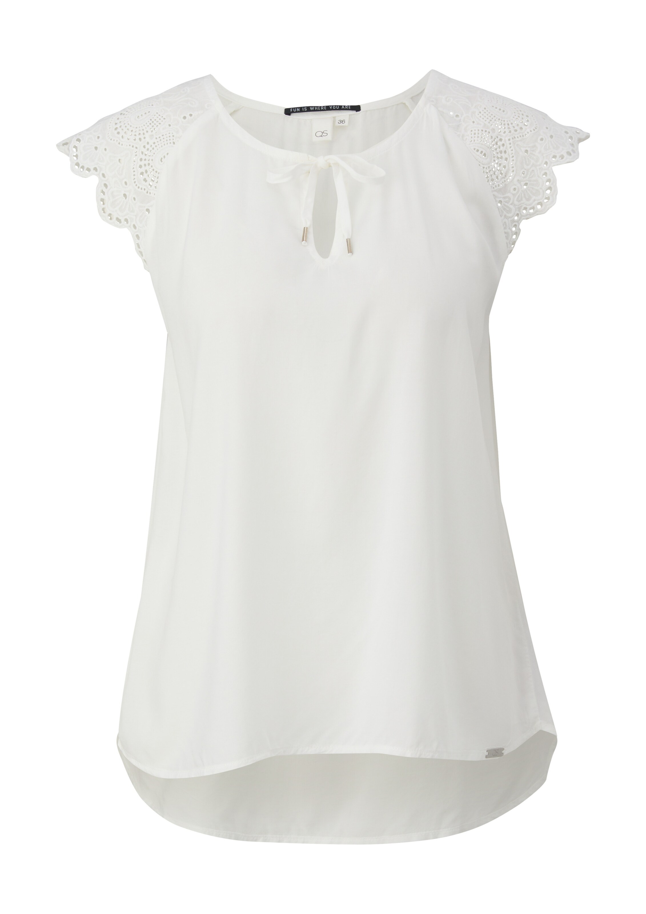 QS Blouse in Beige: voorkant