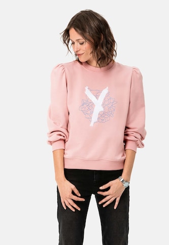 Suri Frey Sweatshirt ' Freyday ' in Roze: voorkant