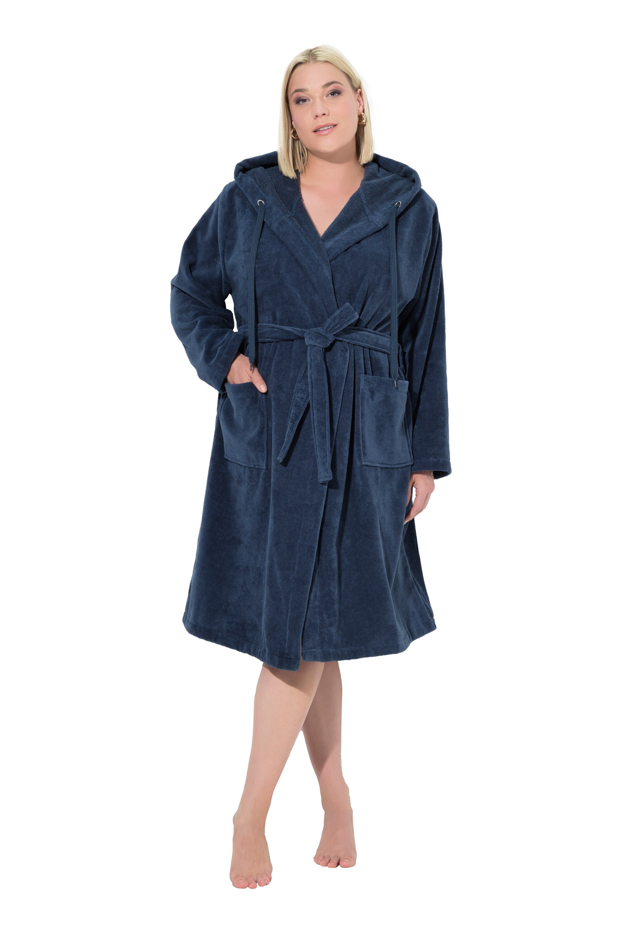 Ulla Popken Bademantel in Blau: Vorderseite