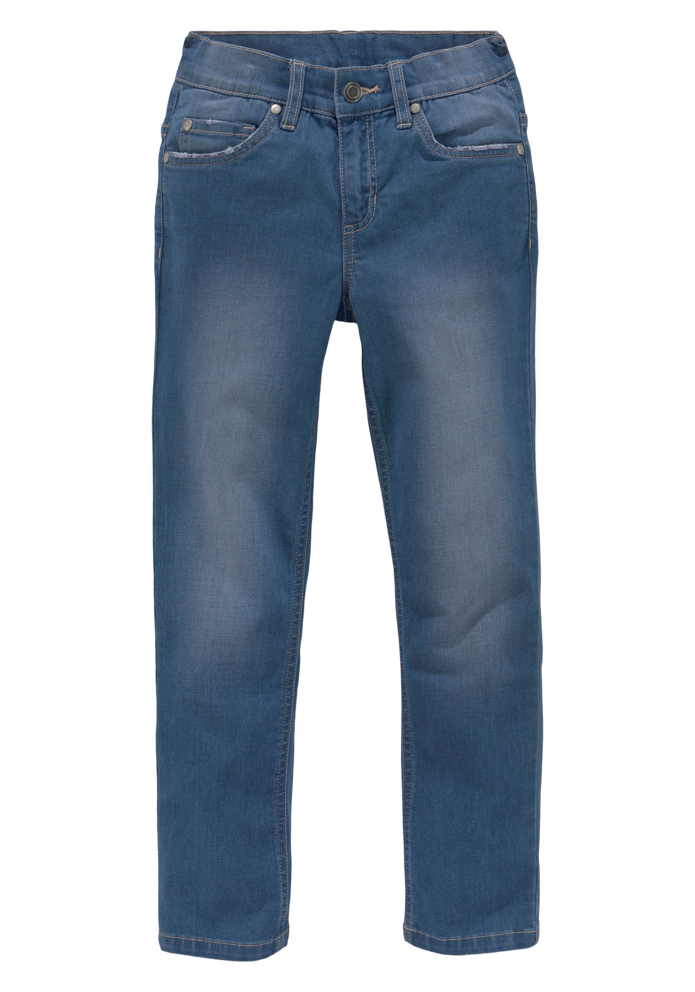 DELMAO Regular Jeans in Blue: front