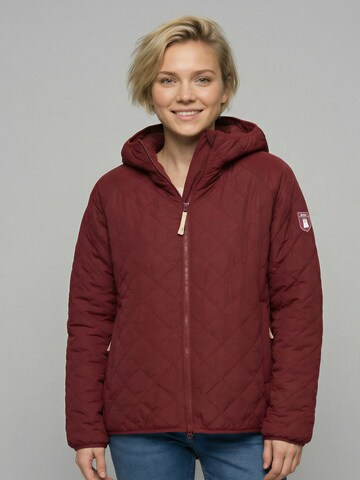 Derbe Between-Season Jacket 'Quiltby' in Red: front
