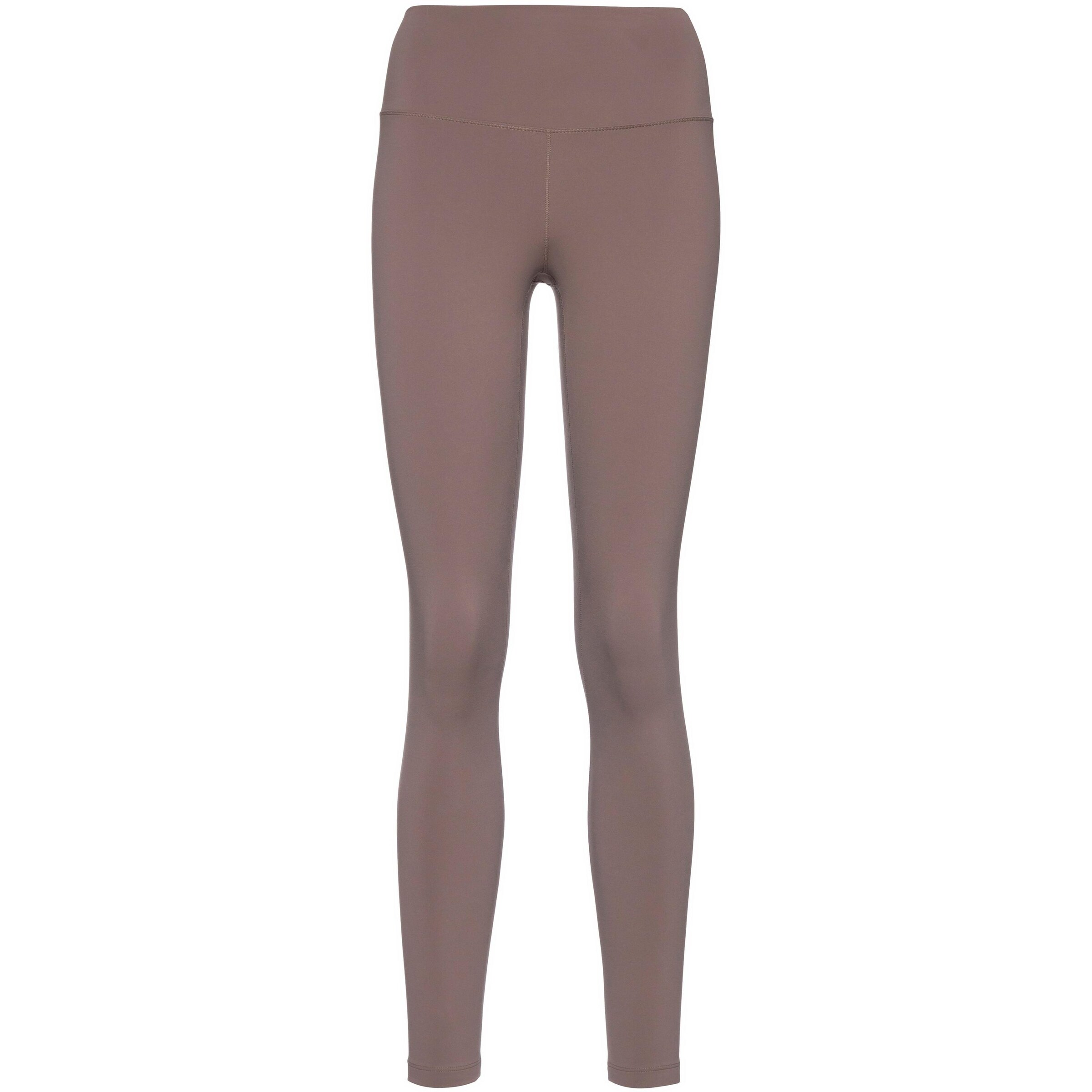 NIKE Skinny Workout Pants 'One' in Brown: front