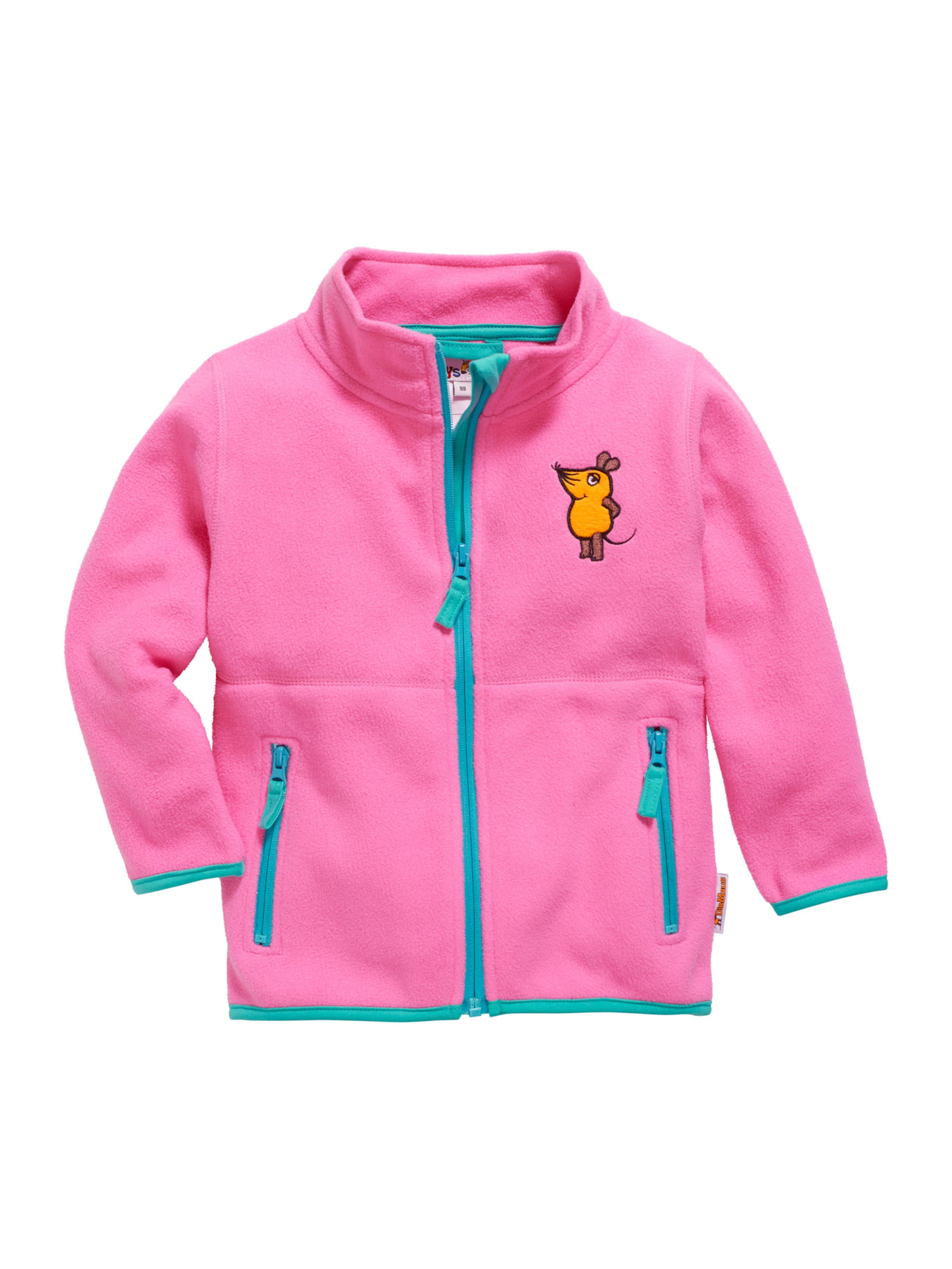 PLAYSHOES Fleecejakke 'DIE MAUS' i pink: forside