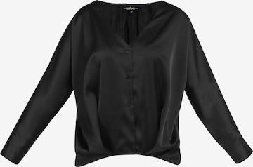 usha BLACK LABEL Blouse in Zwart: voorkant