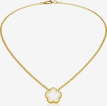 Pure Schmuck Necklace 'Clover Perlmutt' in Gold: front
