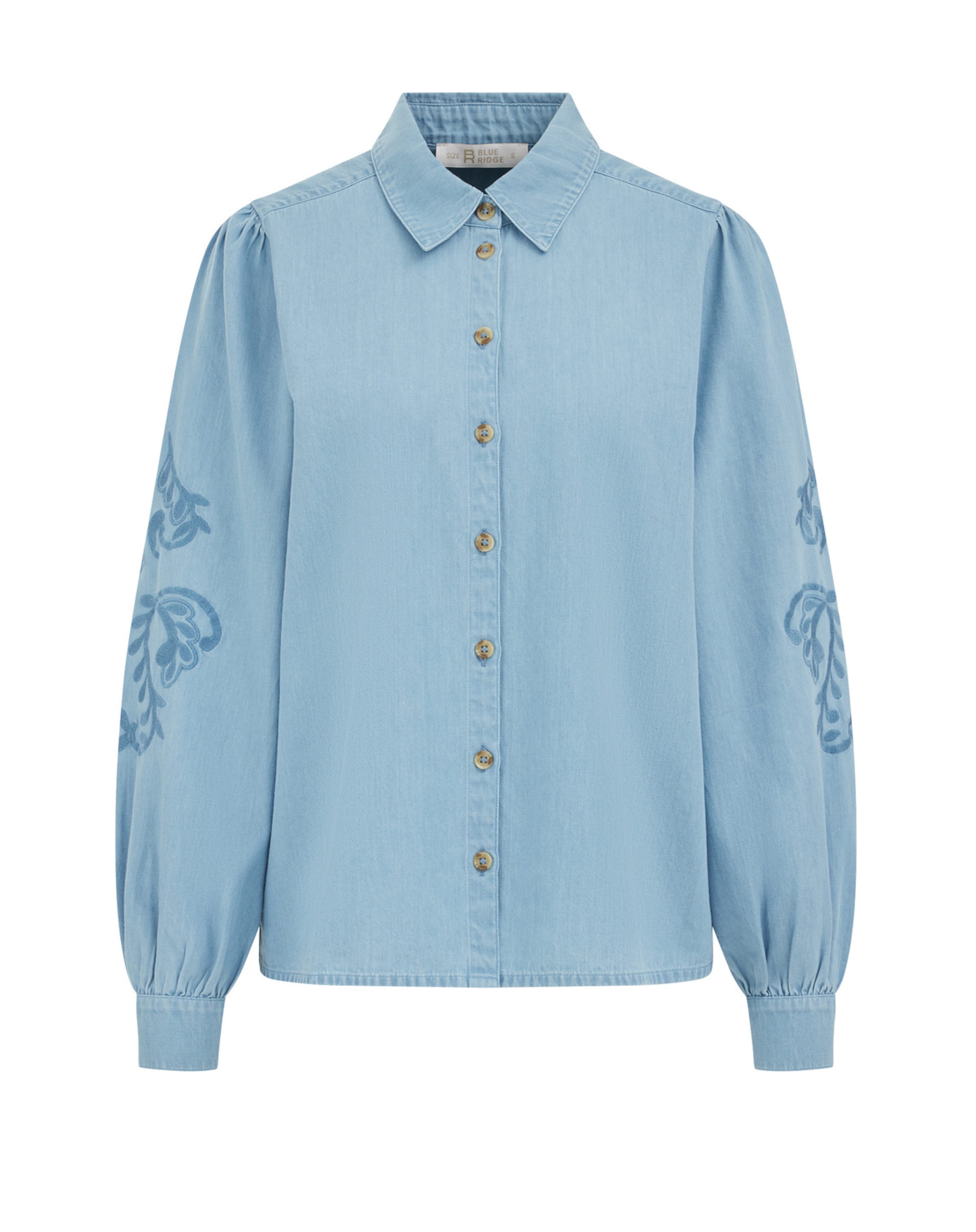 WE Fashion Pluus, värv sinine: eest vaates