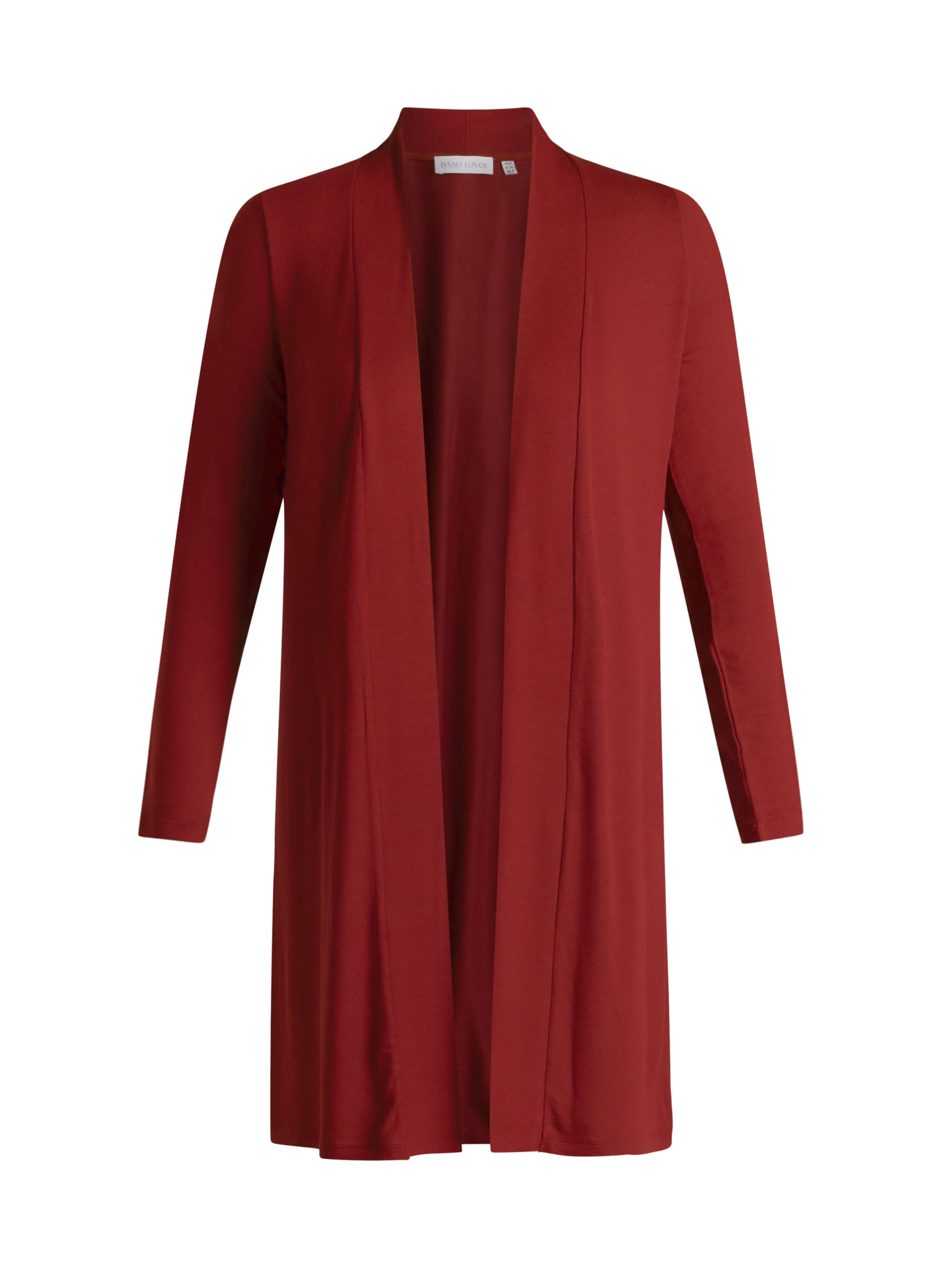 BASE LEVEL Knit Cardigan in Red: front
