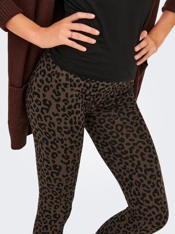 ONLY Skinny Leggings 'BELLA' in Braun