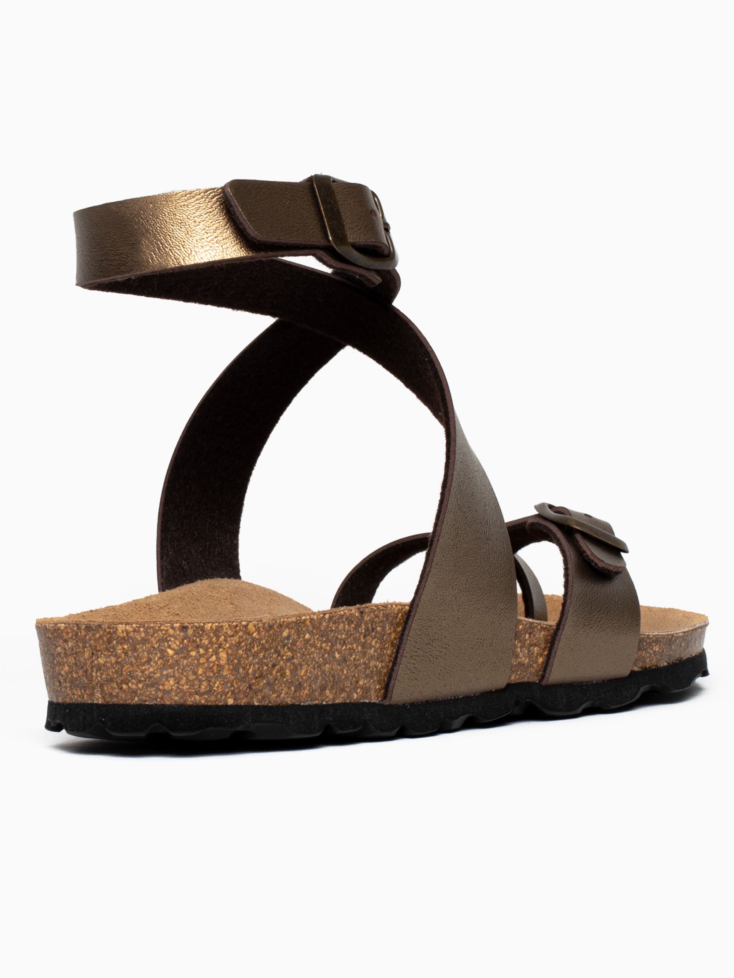 Bayton T-bar sandals 'Swan' in Brown