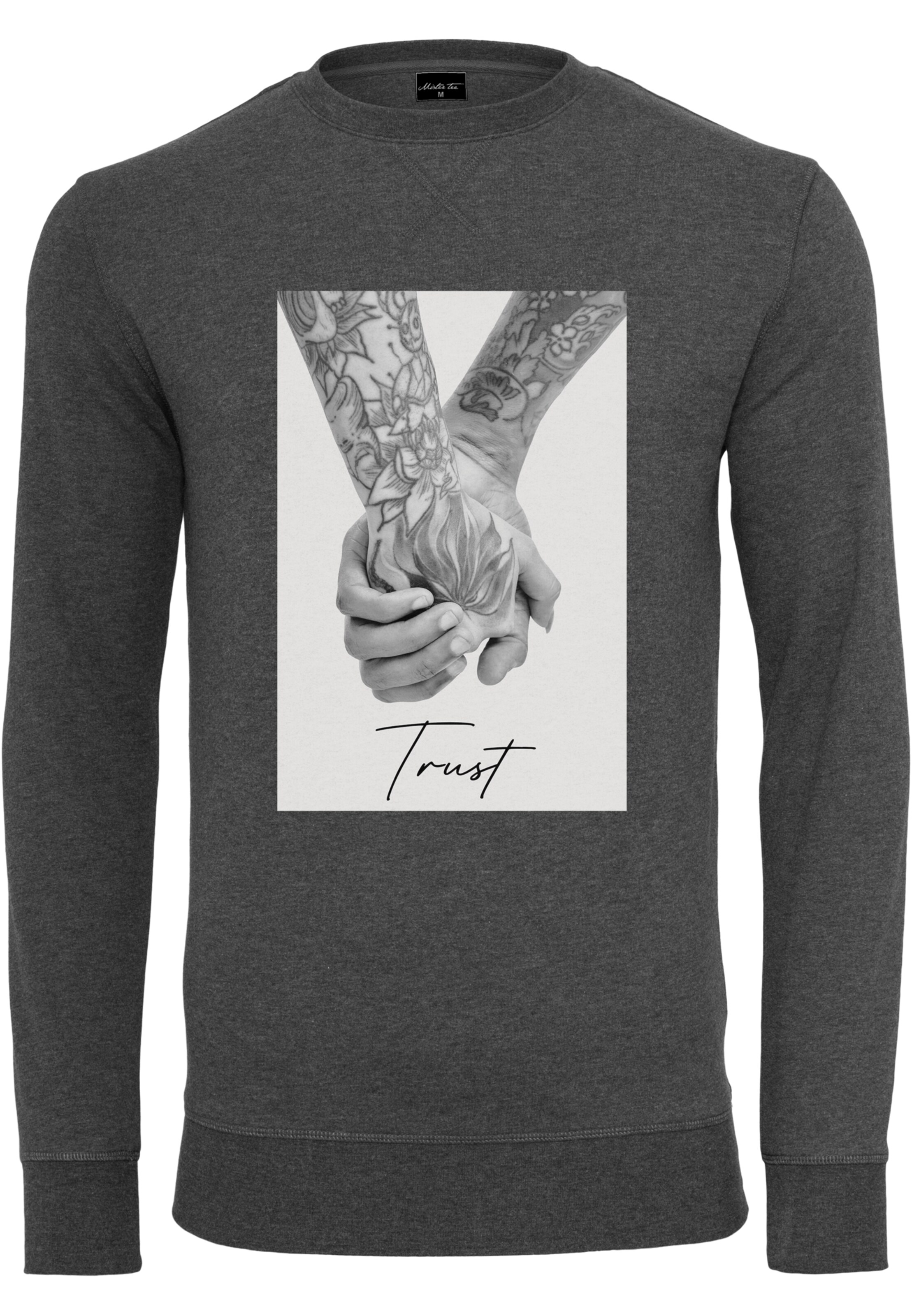 MT Men Sweatshirt 'Trust 2.0' in Grey / Anthracite / White, Item view
