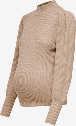 Only Maternity Sweater 'Katia' in Brown: front