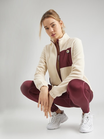 ONLY PLAY Athletic Fleece Jacket 'Safe' in Beige