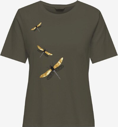 ONLY T-shirt 'KITA' en or / olive / noir, Vue avec produit