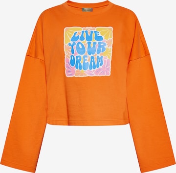 Sweat-shirt ebeeza en orange : devant