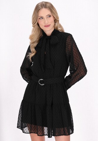 Abito camicia 'Classic Look' di DreiMaster Klassik in nero: frontale