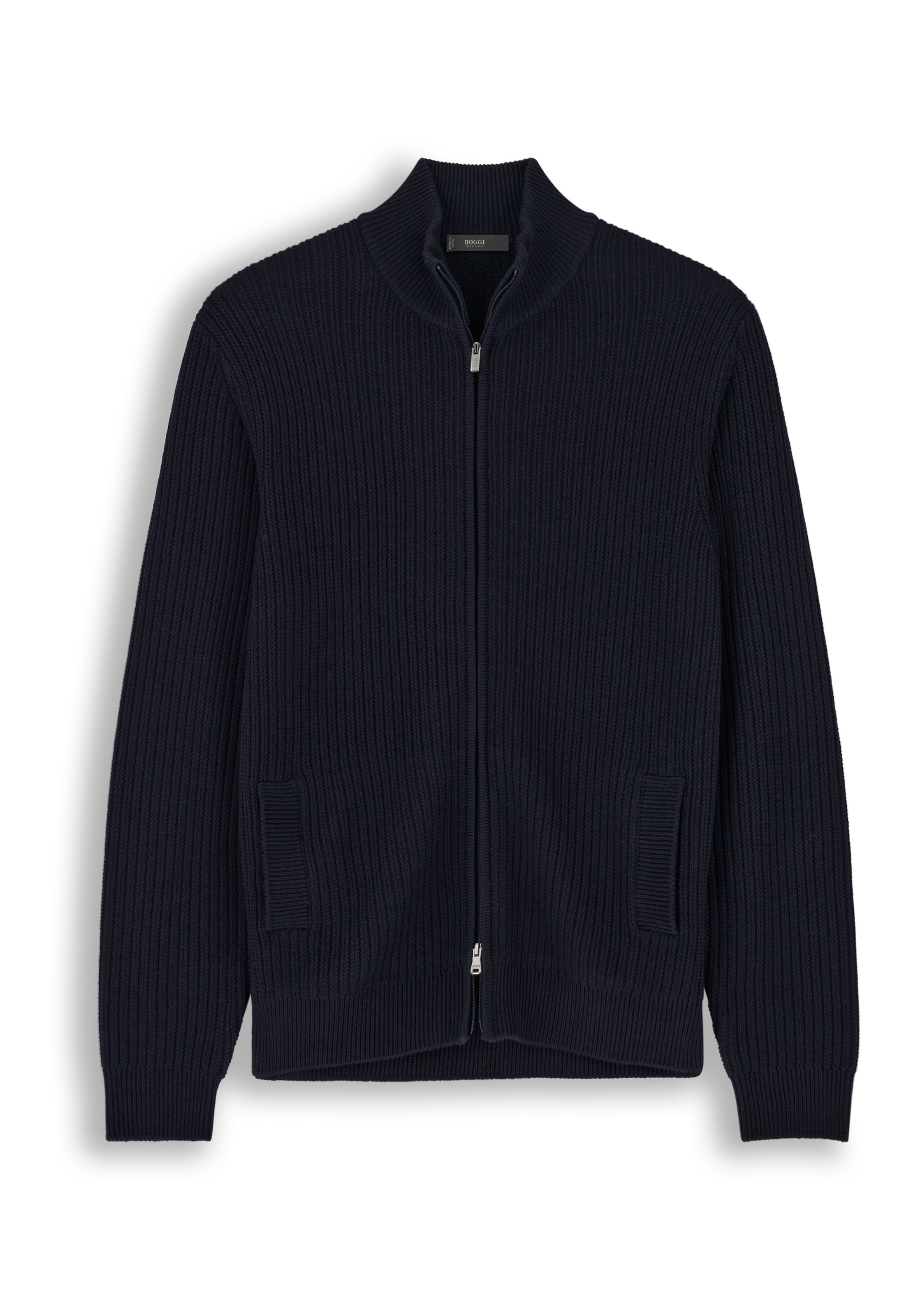 Boggi Milano Gebreid vest in Blauw: voorkant