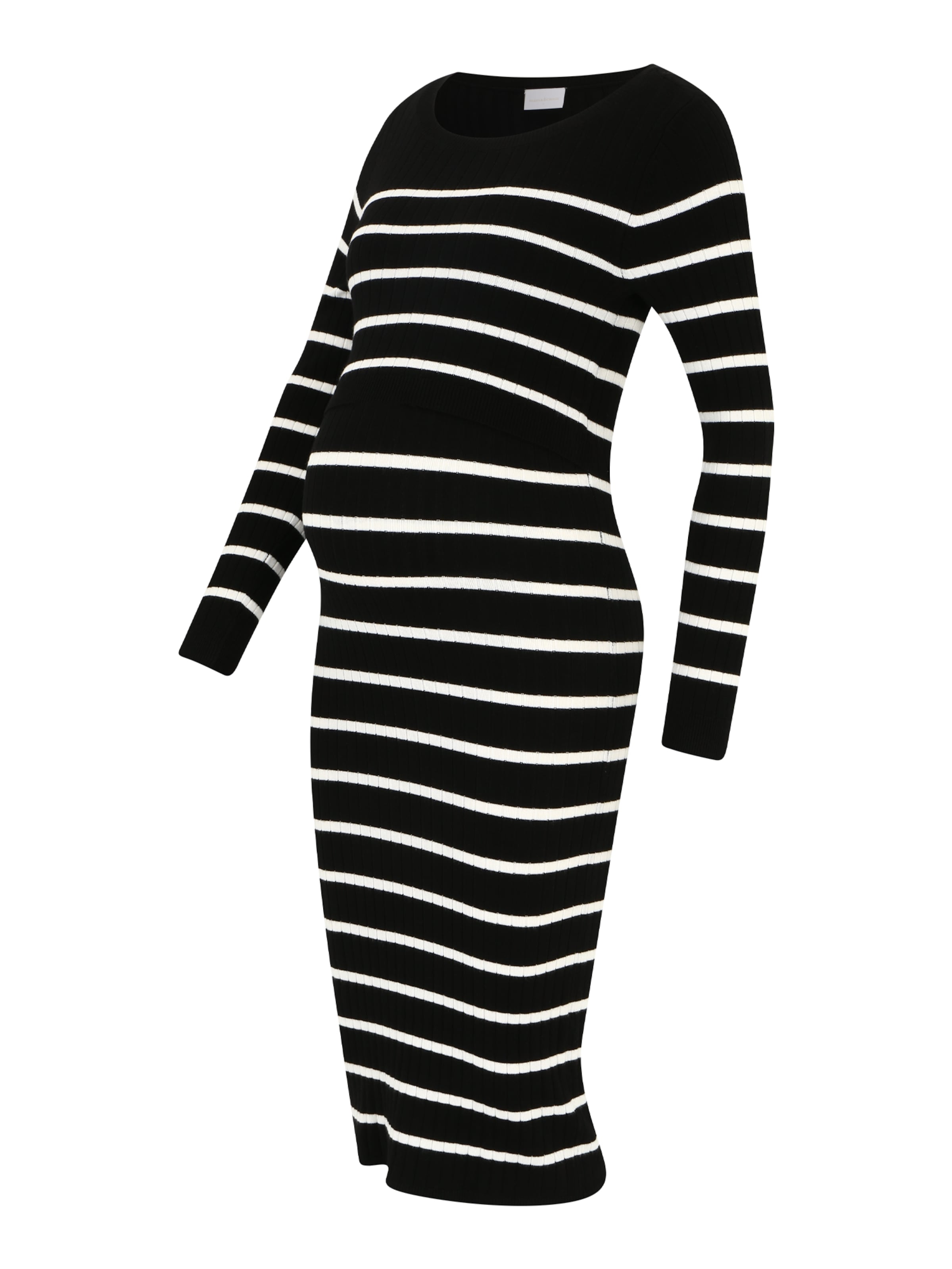 MAMALICIOUS Knit dress 'New Siv June' in Black: front