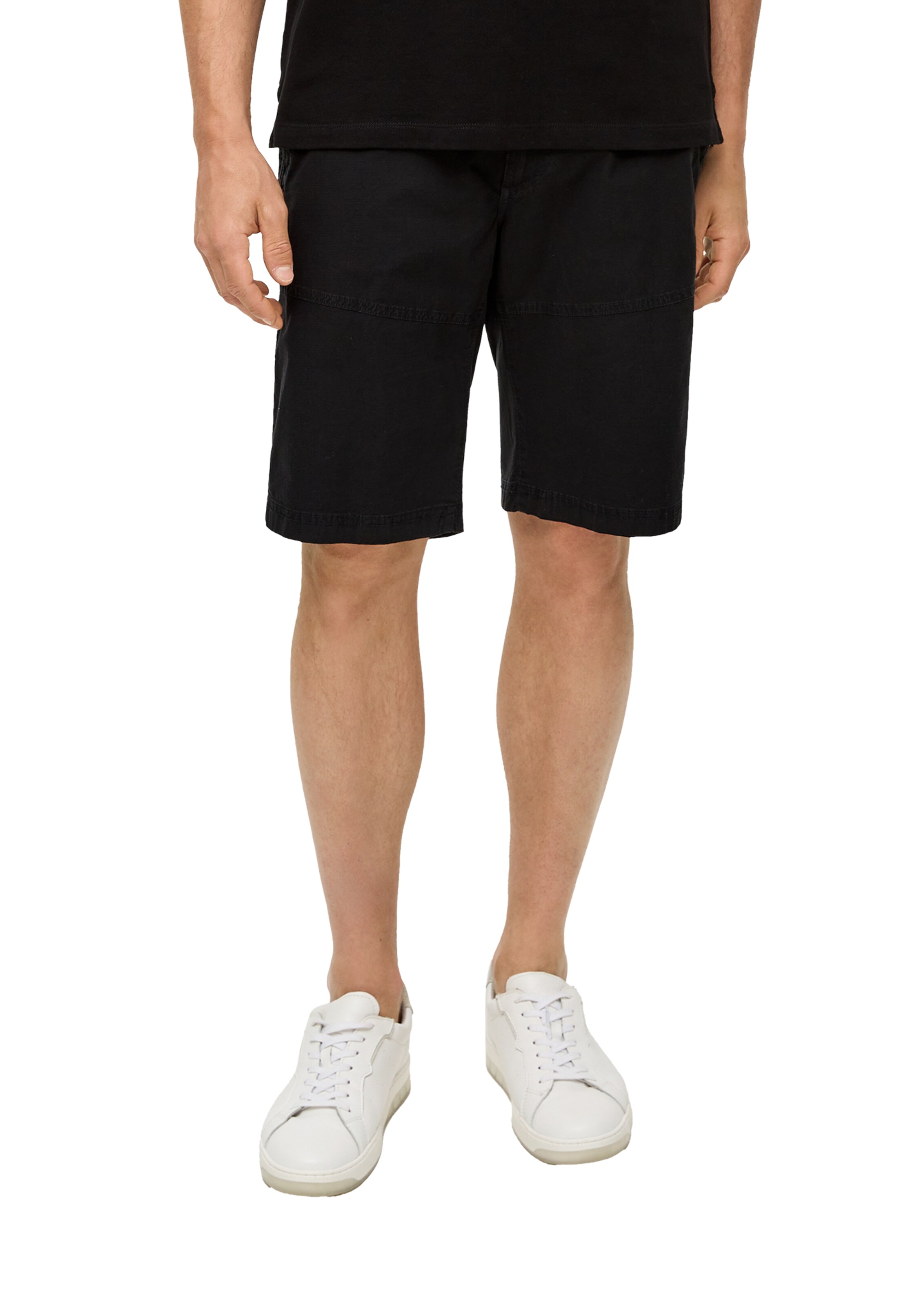 Regular Pantalon chino s.Oliver en noir : devant
