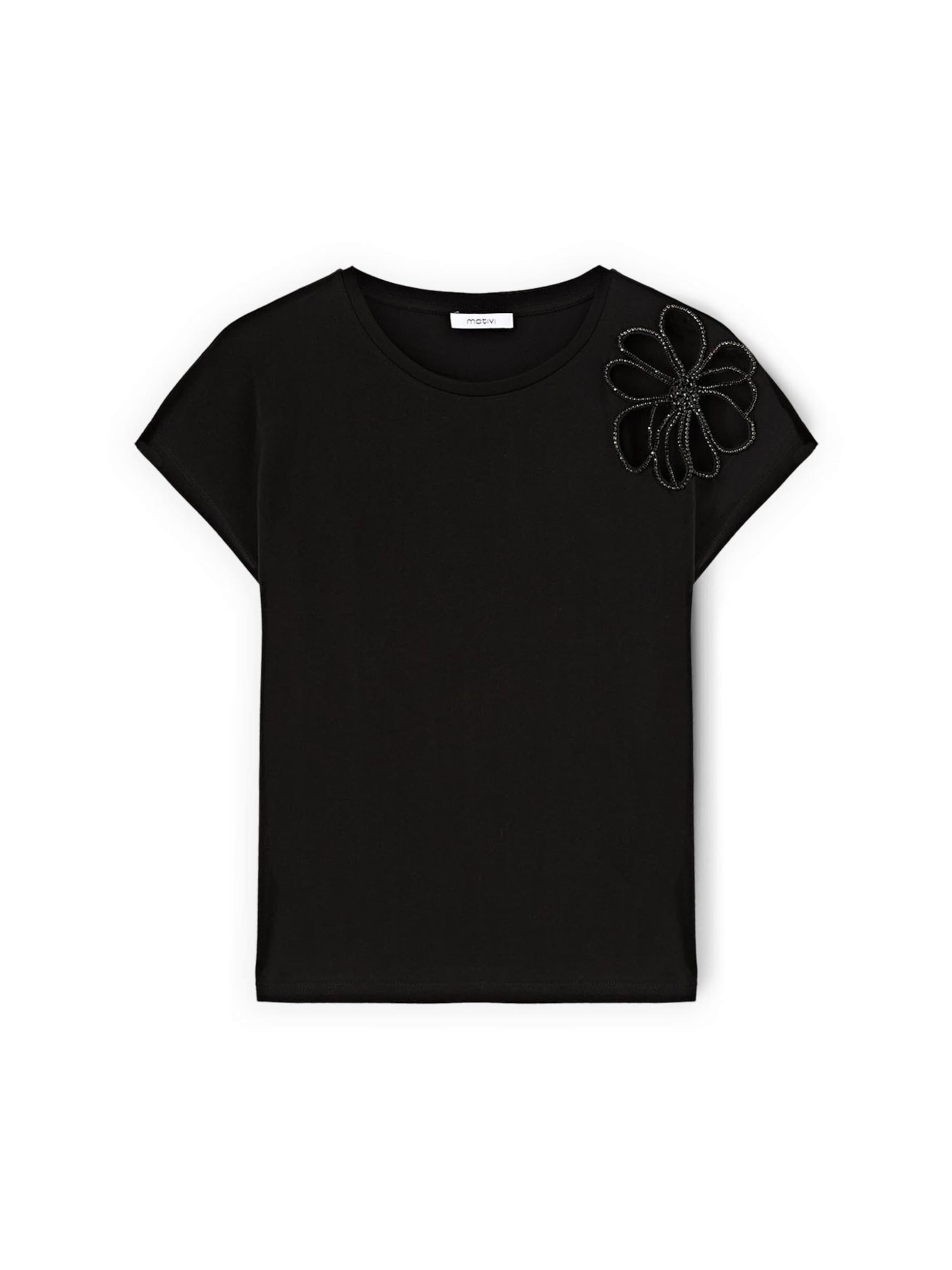 MOTIVI - Camiseta en negro: frente