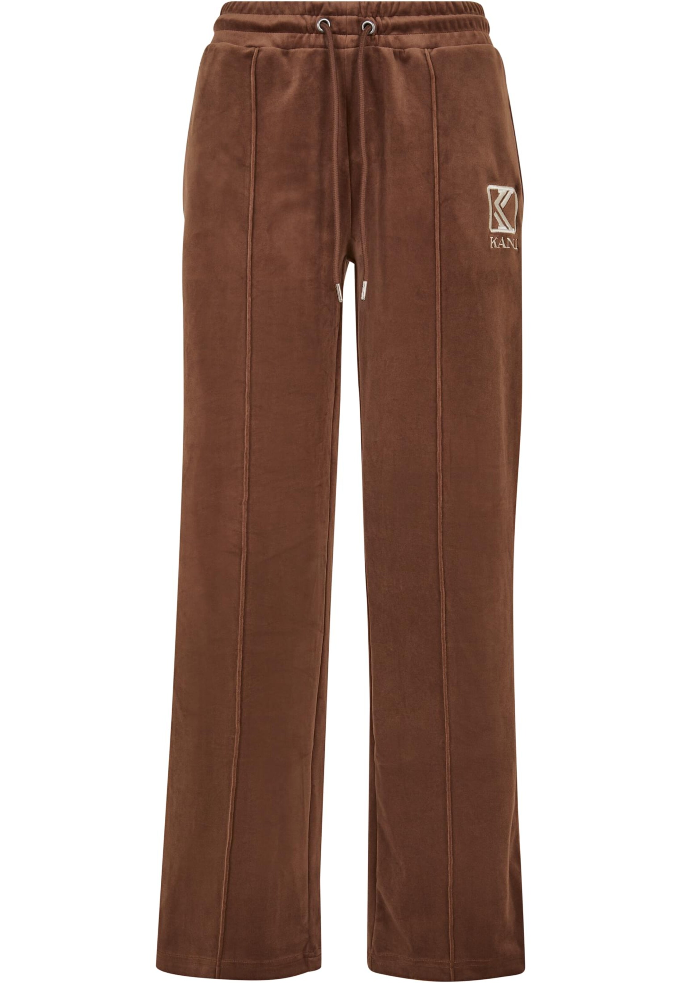 Karl Kani Loosefit Kalhoty – hnědá: přední strana
