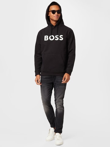 BOSS Orange - Sweatshirt 'Welogox' em preto