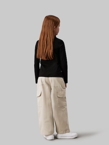 Calvin Klein Jeans Wide leg Trousers 'Cargo' in Beige