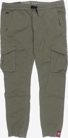 ALPHA INDUSTRIES Stoffhose 35-36 in Grün: predná strana