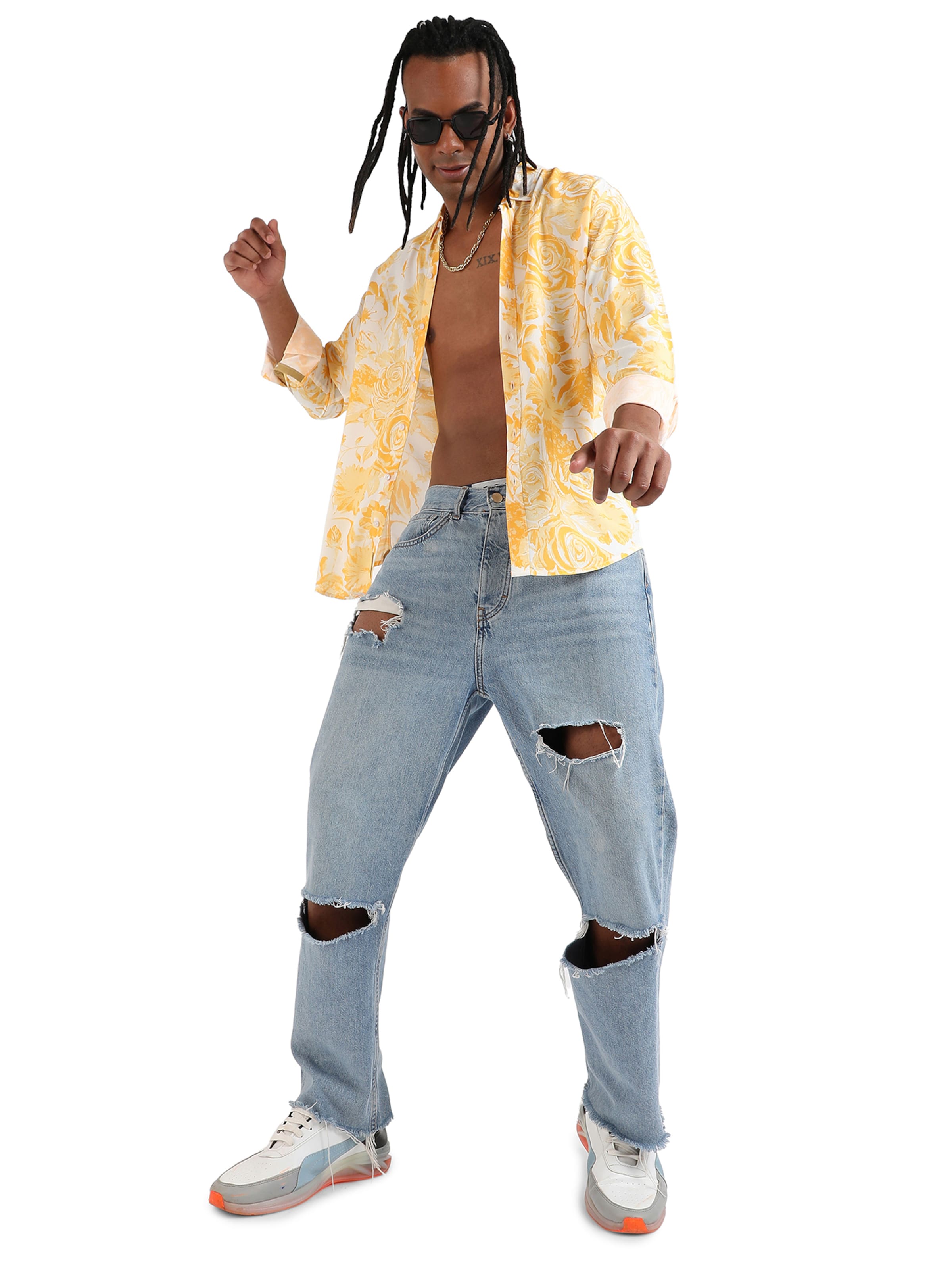 Campus Sutra Regular fit Skjorta ' Brayden ' i gul