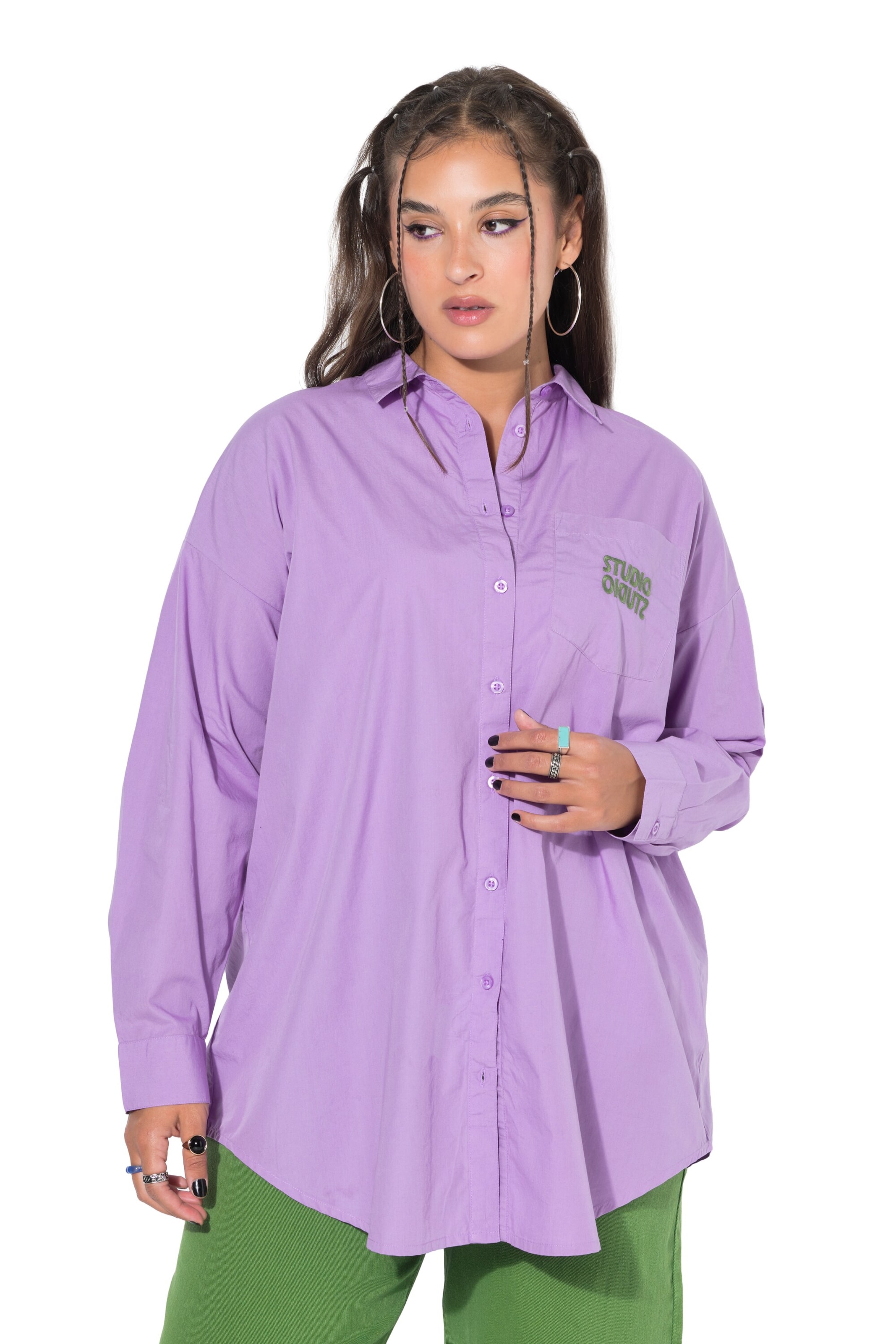Studio Untold Blouse in Lila: voorkant