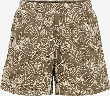 OBJECT Regular Shorts 'OBJKERRY' in Beige: Vorderseite